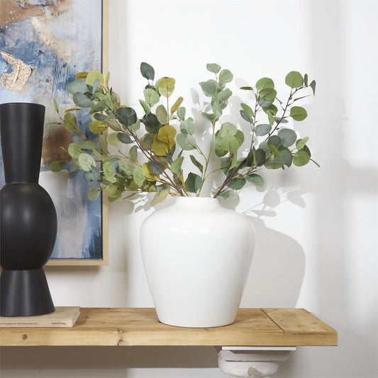 White ceramic Vase ,13"x13"x14"