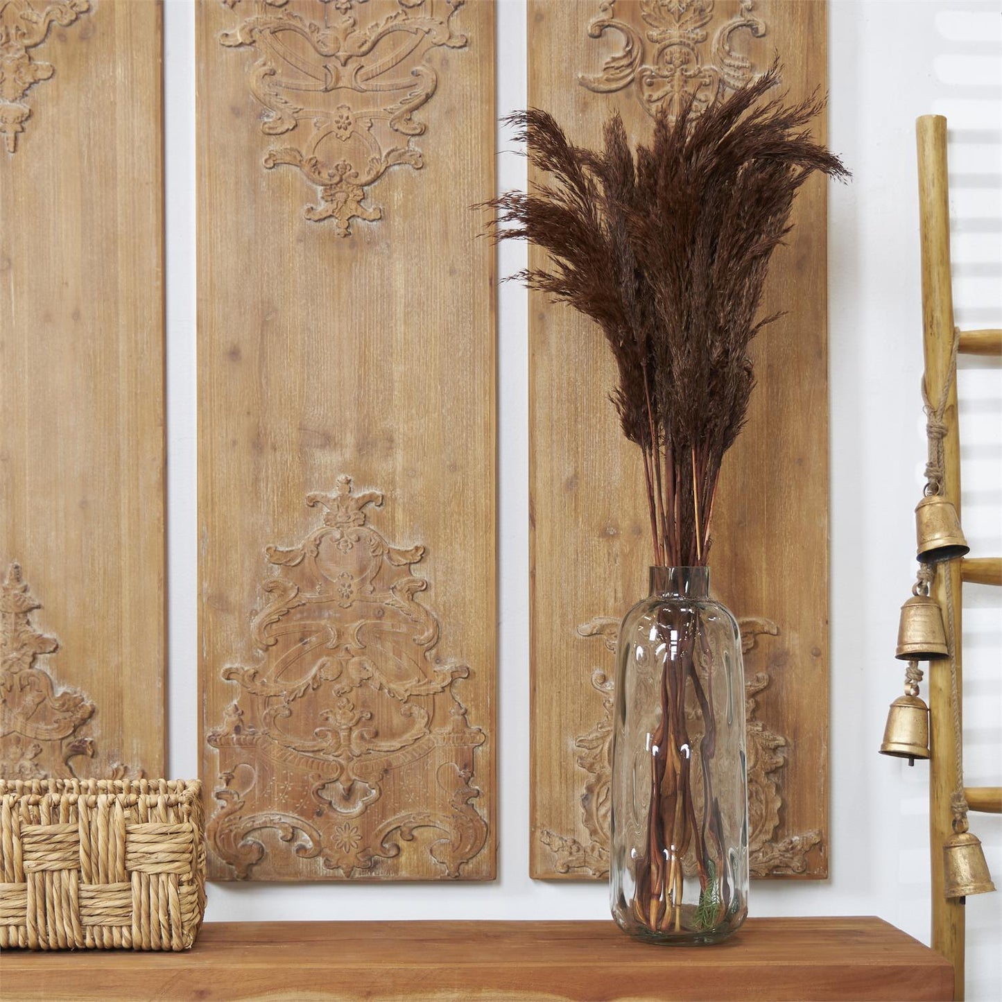 Copper Dried Plant Pampas natural Foliage with Long S