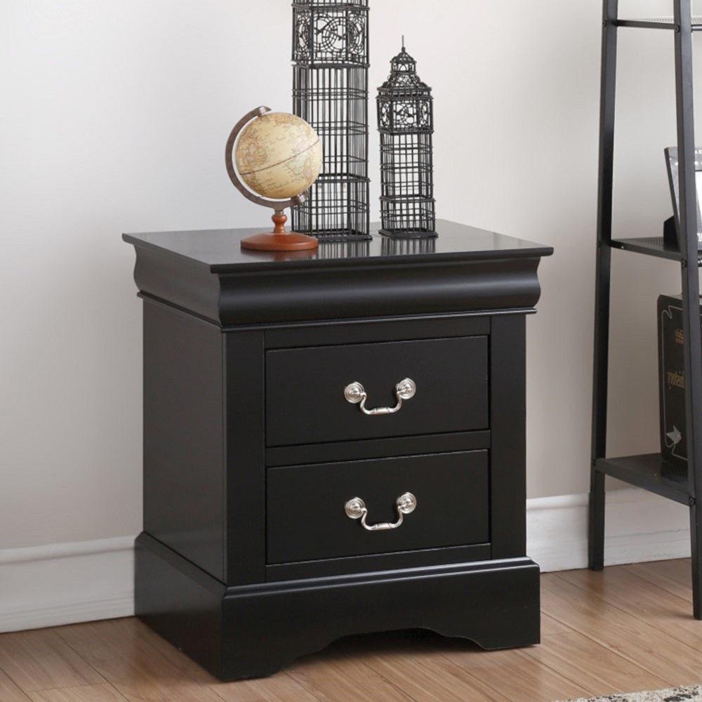 Louis Phillipe Black Nightstand