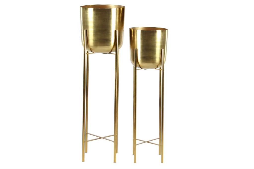 Cosmoliving by Cosmopolitan Gold metal Tall indoor Set of 2