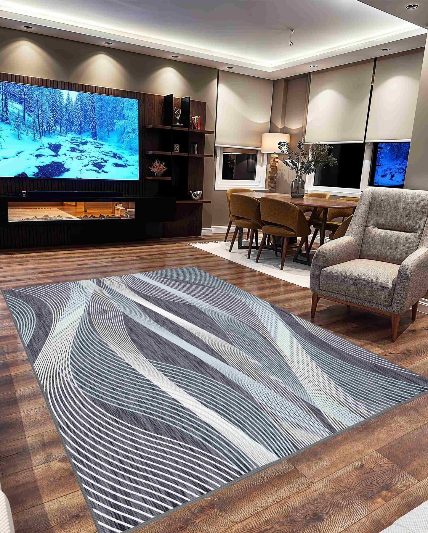 Sky Washable 7709 Grey RUG