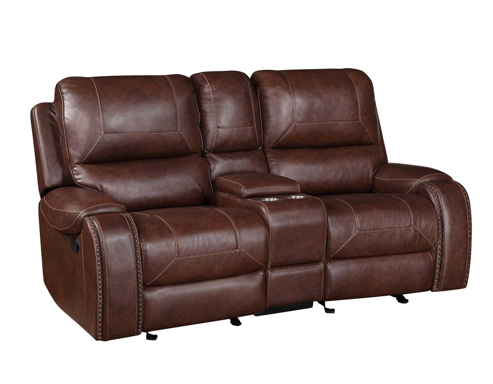 Double fashion rocker recliner loveseat