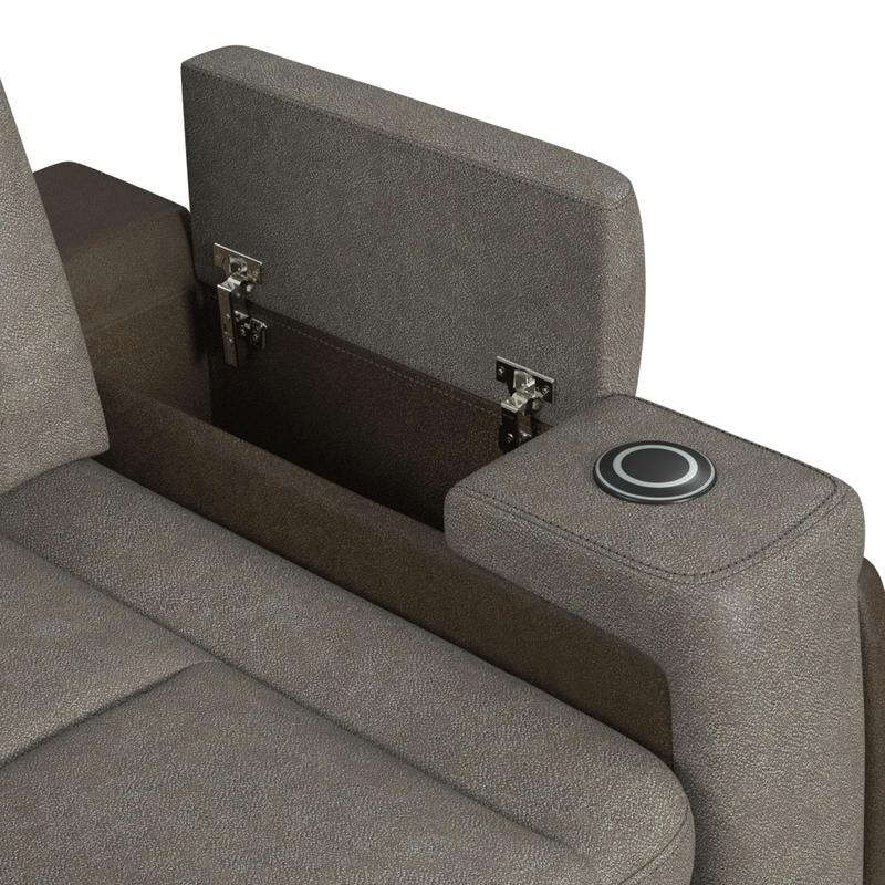Lantana Power Motion Recliner in Grey/Brown