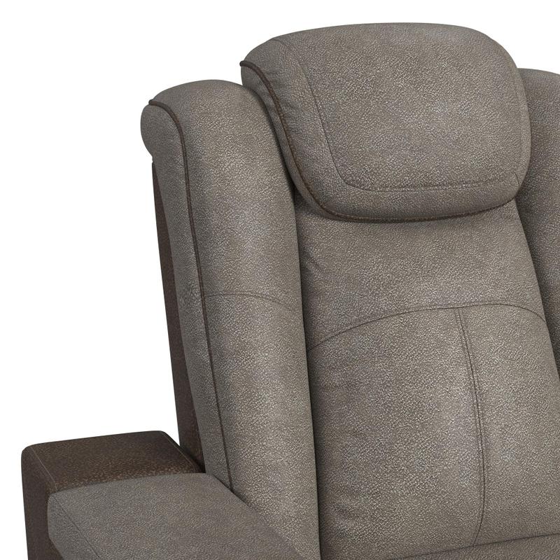 Lantana Power Motion Recliner in Grey/Brown