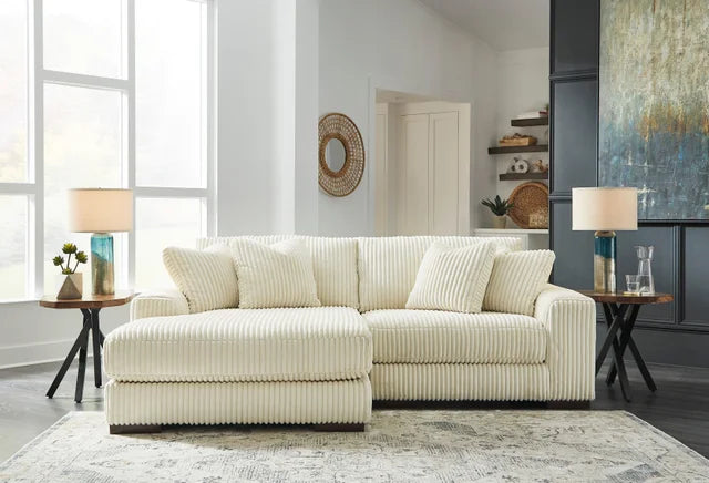 Libby Ivory 2PC Sectional with Reversible Chaise CLEARANCE
