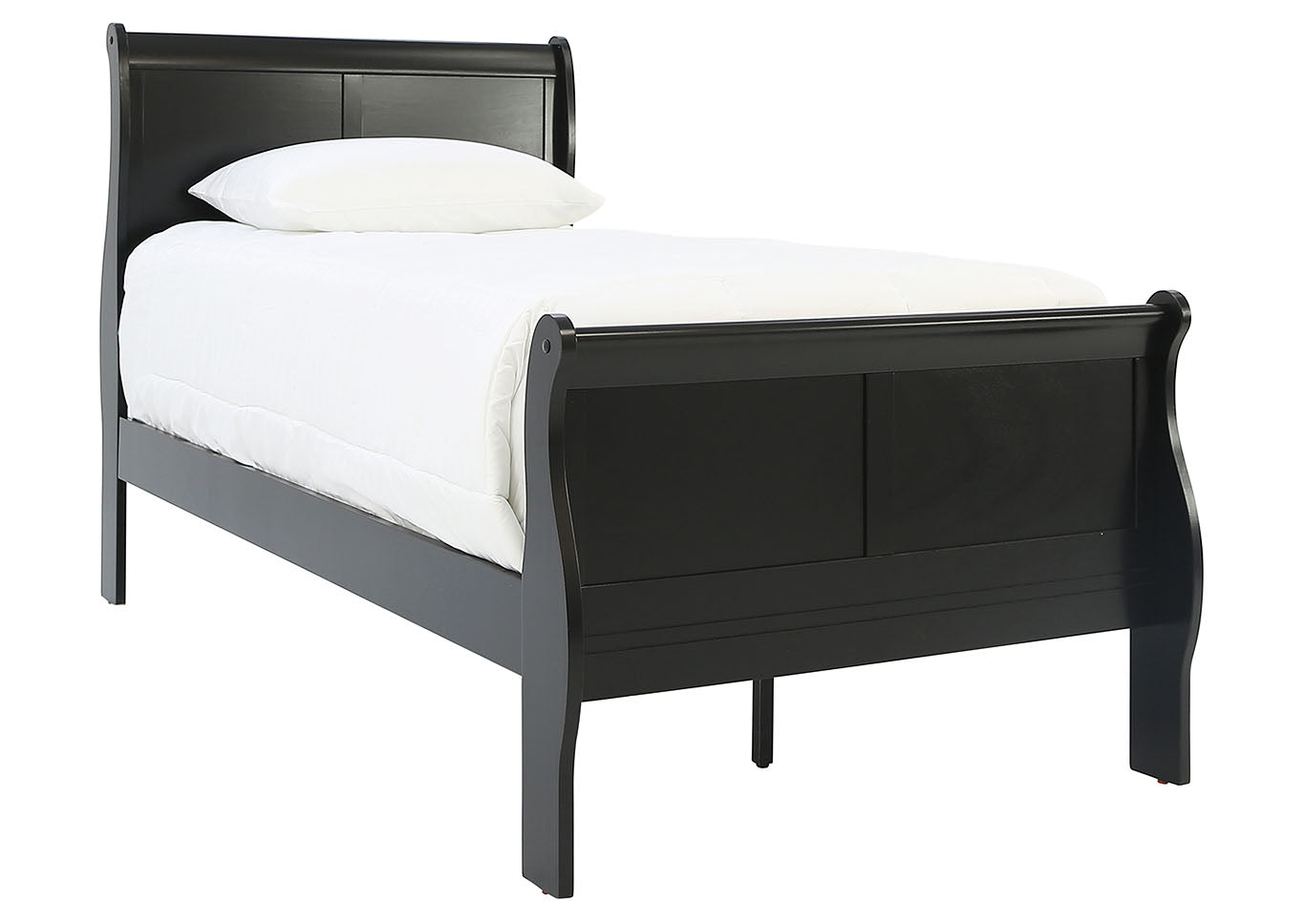 Louis Phillipe Black Twin Bed