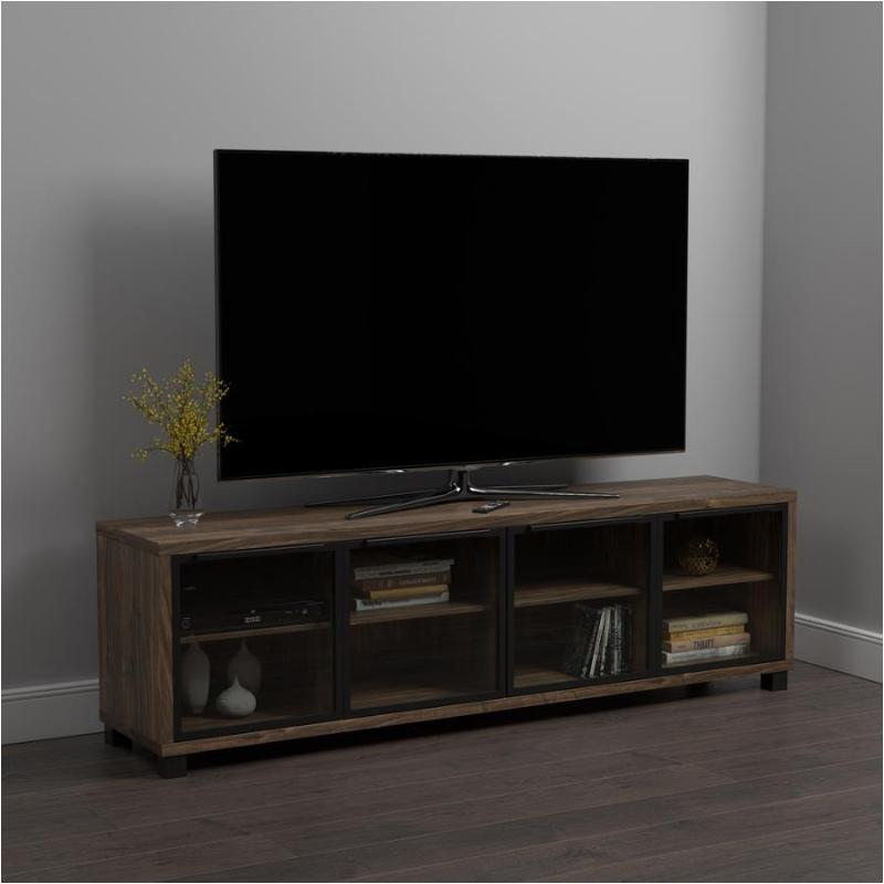 Aged Walnut 4-Door 71" TV Stand