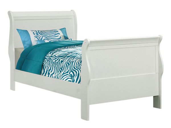 Louis Phillipe White Twin Bed
