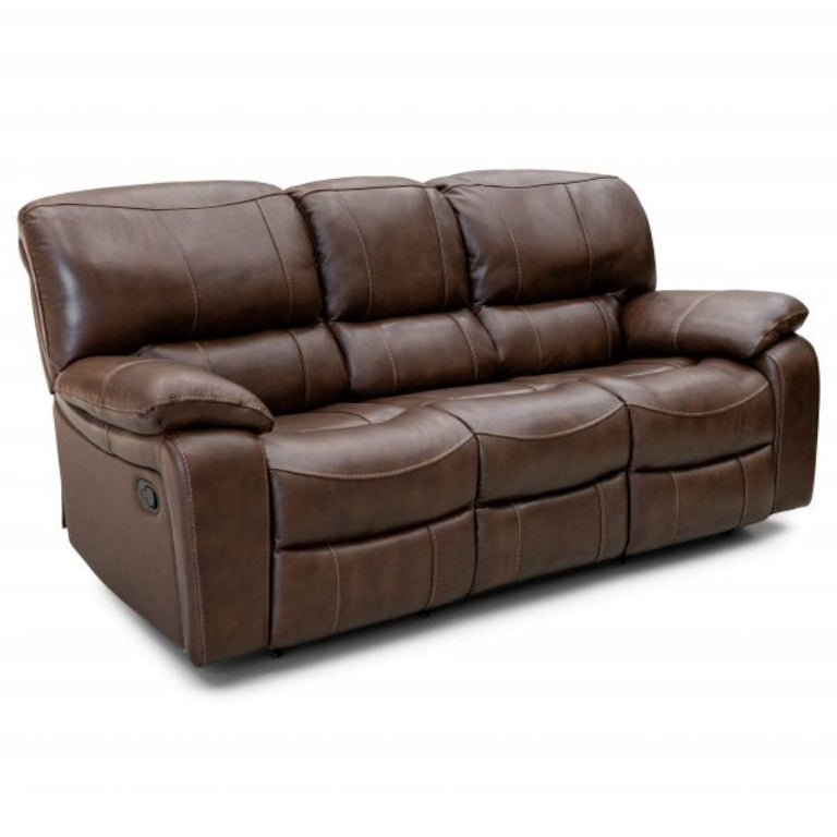 Top Grain Leather Match Brazil Tobacco Medium Brown Reclining Sofa And Love