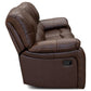 Top Grain Leather Match Brazil Tobacco Medium Brown Reclining Sofa And Love