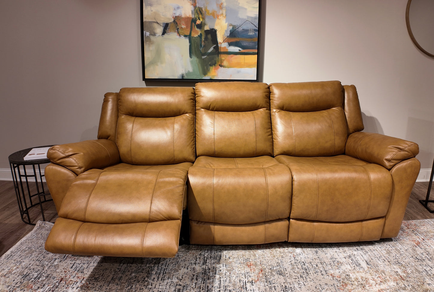 Top Grain Leather Madrid Canyon Power Reclining Sofa & Loveseat Set