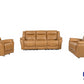 Top Grain Leather Madrid Canyon Power Reclining Sofa & Loveseat Set