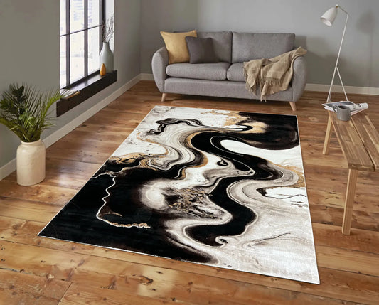 Marble 1062 Black/Gold RUG