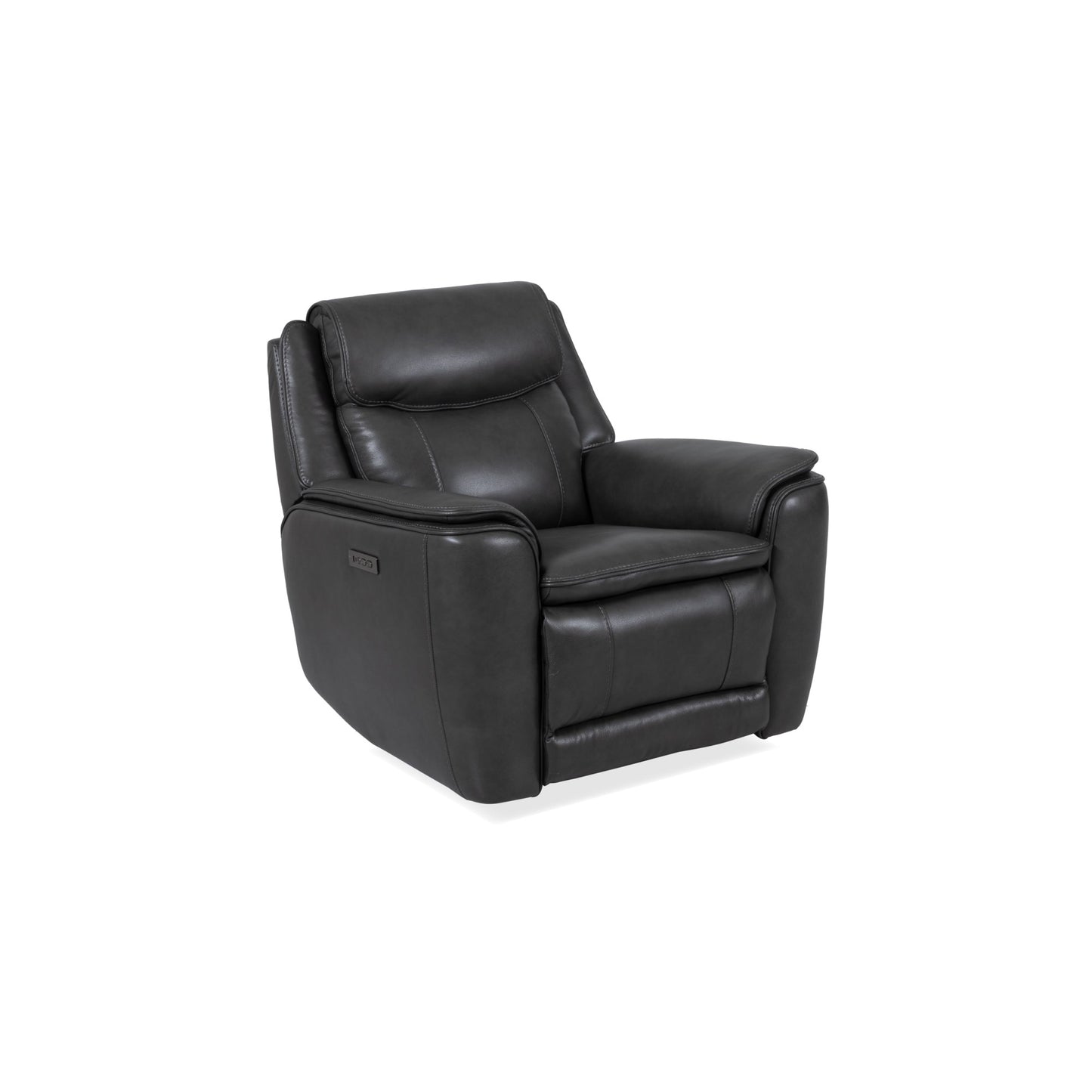 Top Grain Leather Match Leather Softee Charcoal Power Zero Gravity Recliner