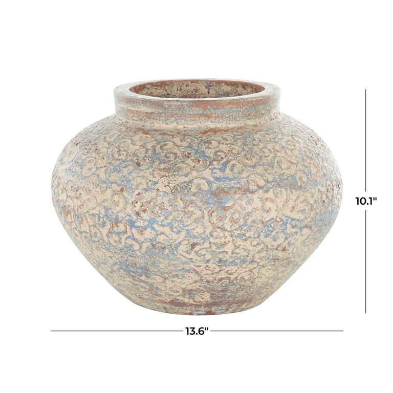 Teracotta Vase 14"W,10"H