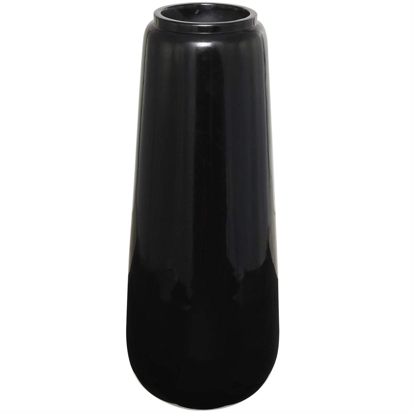 Black Resin Vase, 15" x 15" x 40"