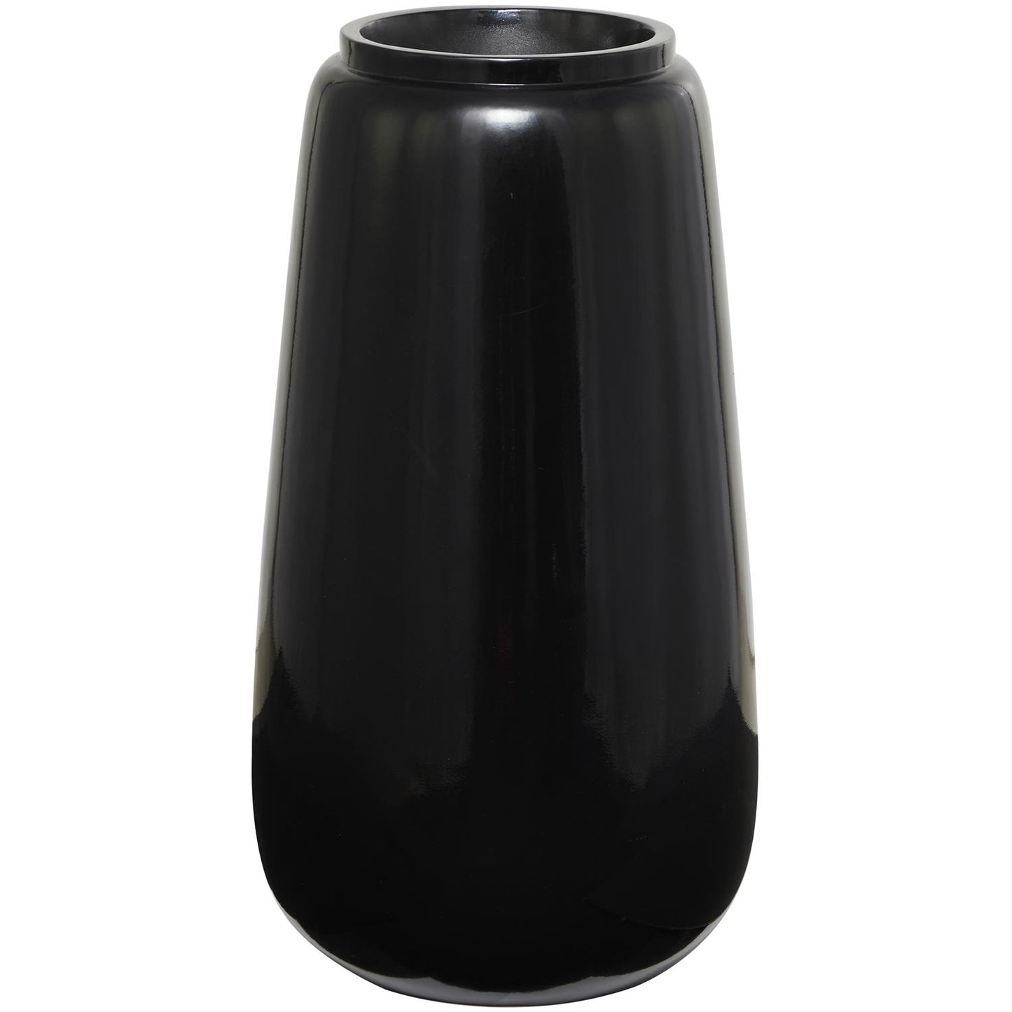 Black Resin Vase, 16" x 16" x 30"