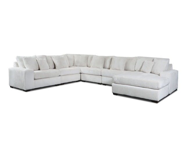 Libby Ivory 6PC Sectional with Reversible Chaise.