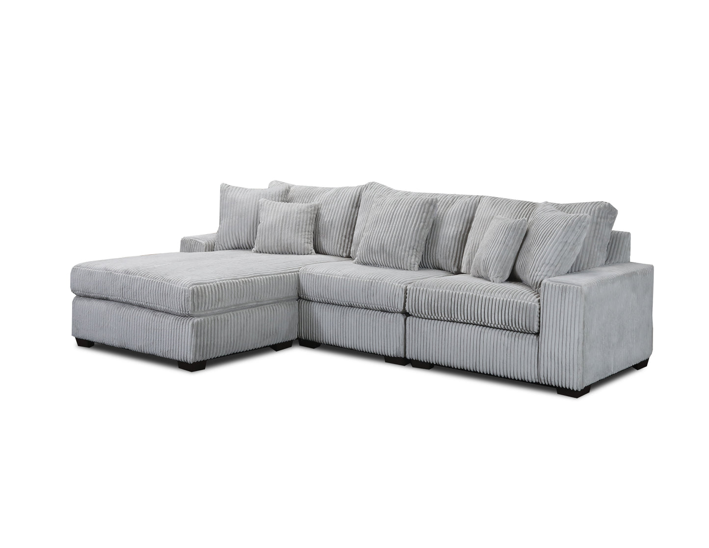 Libby Light Grey 3PC Sectional with Reversible Chaise