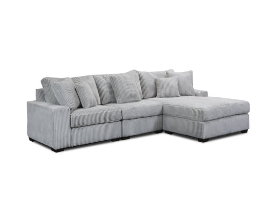 Libby Light Grey 3PC Sectional with Reversible Chaise