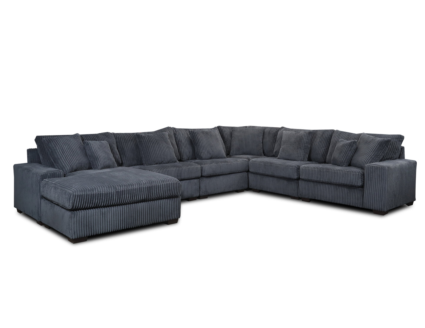 Libby Charcoal 6PC Sectional with Reversible Chaise.