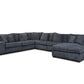 Libby Charcoal 6PC Sectional with Reversible Chaise.