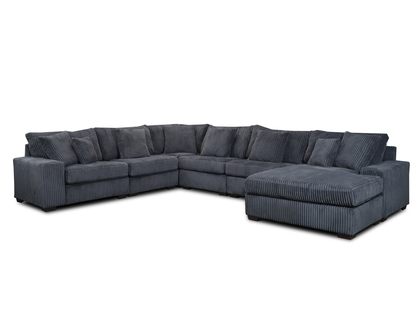 Libby Charcoal 6PC Sectional with Reversible Chaise.