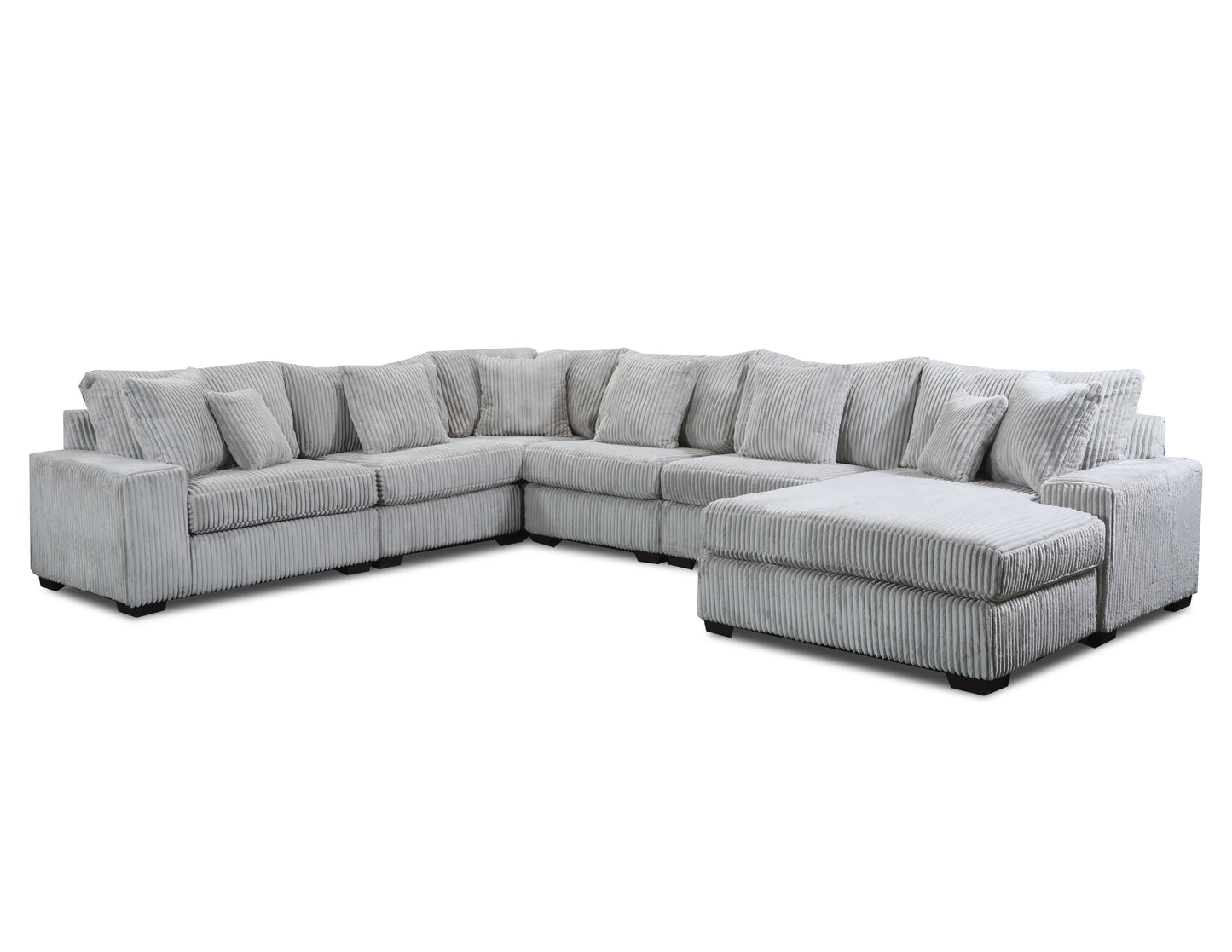 Libby Light Grey 6PC Sectional with Reversible Chaise.