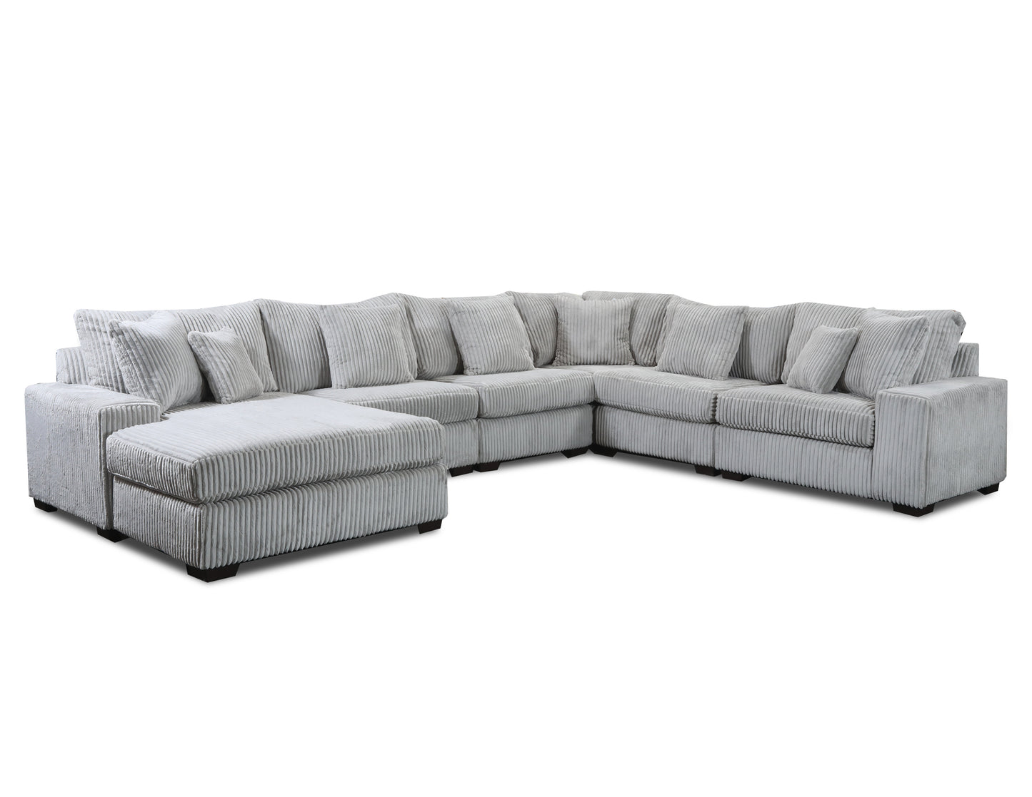 Libby Light Grey 6PC Sectional with Reversible Chaise.