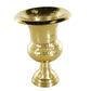 Gold Aluminum Metal Goblet Inspired Hammered Vase