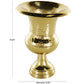 Gold Aluminum Metal Goblet Inspired Hammered Vase