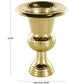 Gold Aluminum Metal Goblet Inspired Hammered Vase