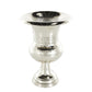 Silver Aluminum Metal Goblet Inspired Hammered Vase