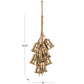 Gold Metal Cluster Decorative Bells with Jute Hanging Rope