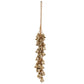 Gold Metal Long Cluster Decorative Bells with Jute Hanging Rope