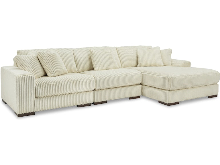 Libby Ivory 3PC Sectional with Reversible Chaise.