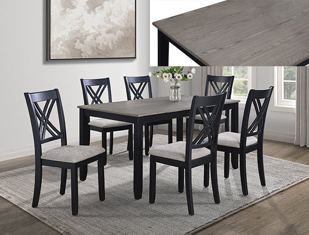 Eloise  Grey Table & 6 Chairs