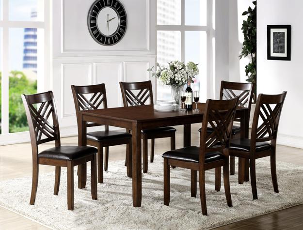 Eloise  Brown Table & 6 Chairs