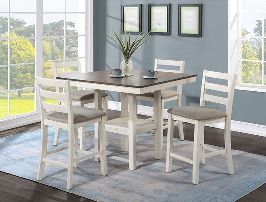 Tahoe Chalk /Grey Counter Height Table & 4 Chairs