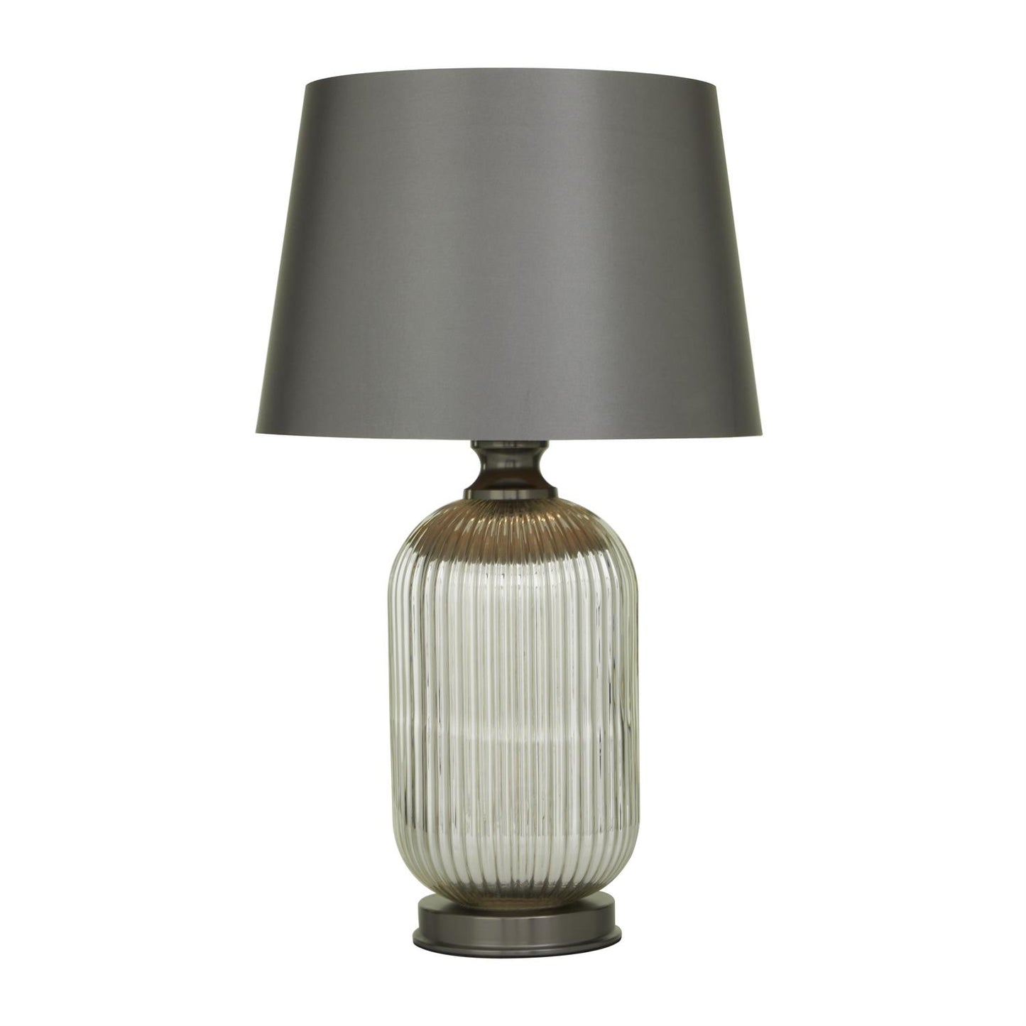 Silver Glass Table Lamp, 16" x 16" x 27"