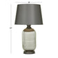 Silver Glass Table Lamp, 16" x 16" x 27"