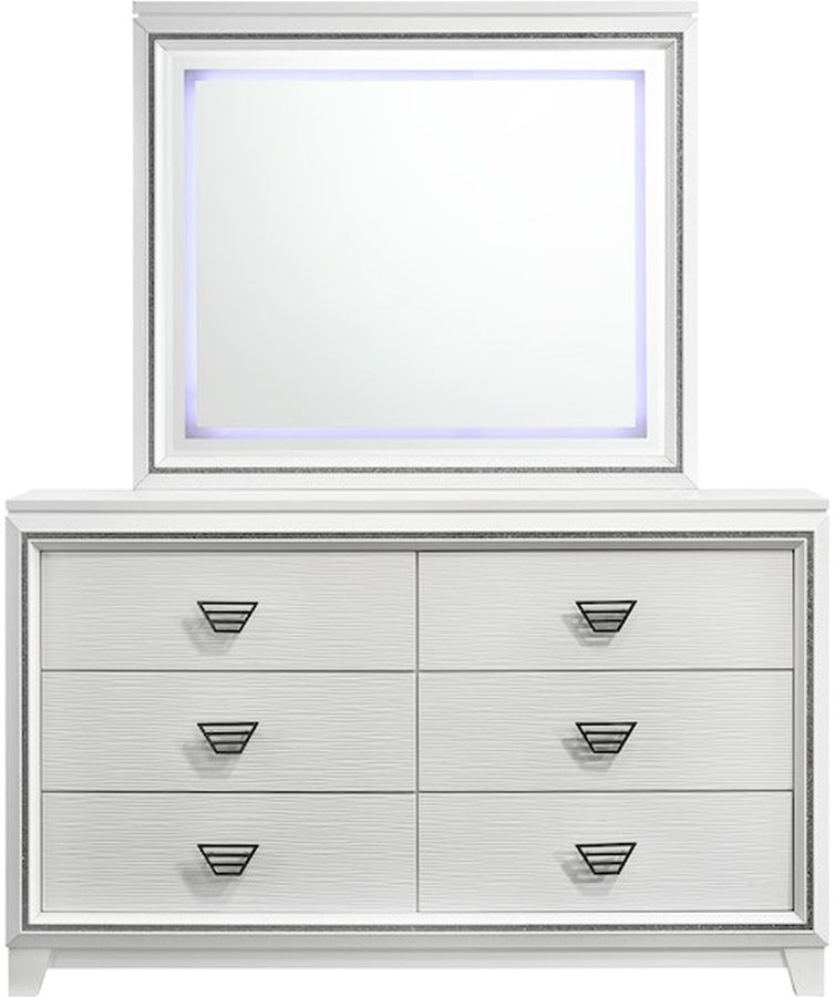 Moondance White Dresser and Mirror