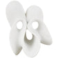 White Polystone Abstract Wavy Shaped Sculpture with Cutouts and Speckled Texturing