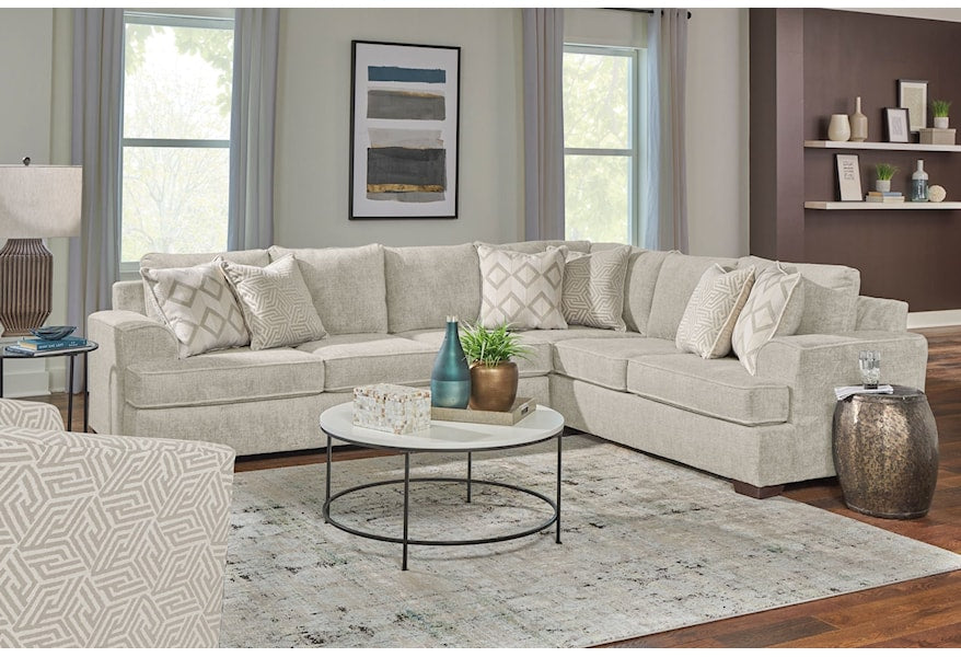 Ritzy Cream  Sectional