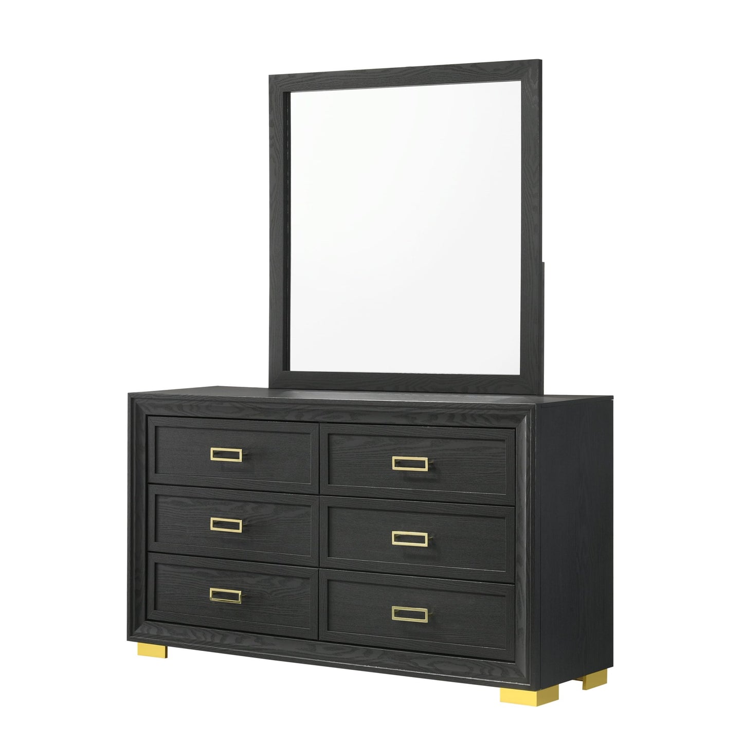 Pepe Black Dresser & Mirror Set