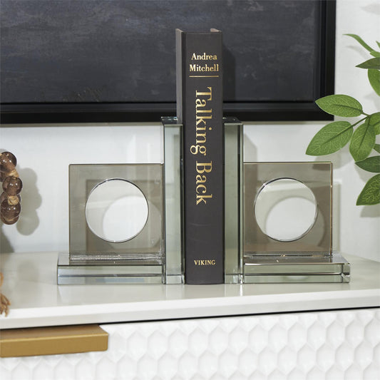Crystal Bookend PR 5"W,6"H