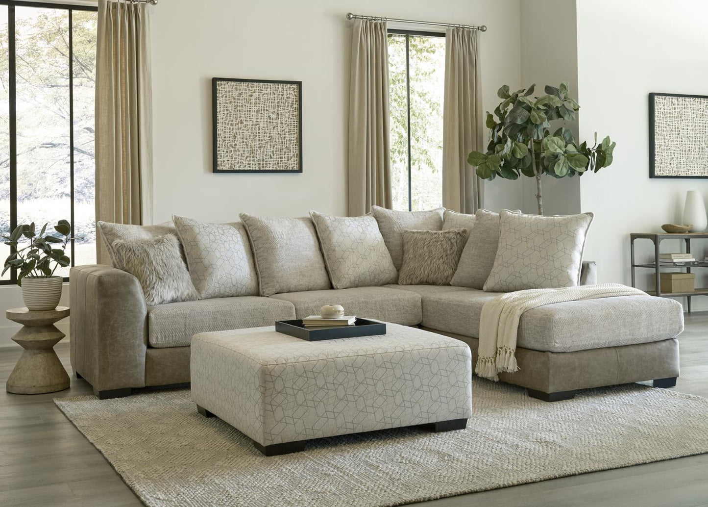 Zaftig Parchment  Sectional