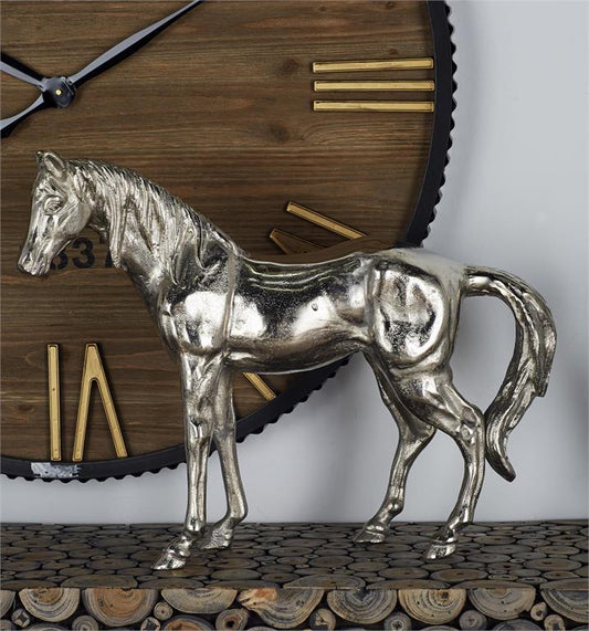 Silver Aluminium Horse  Sculpture