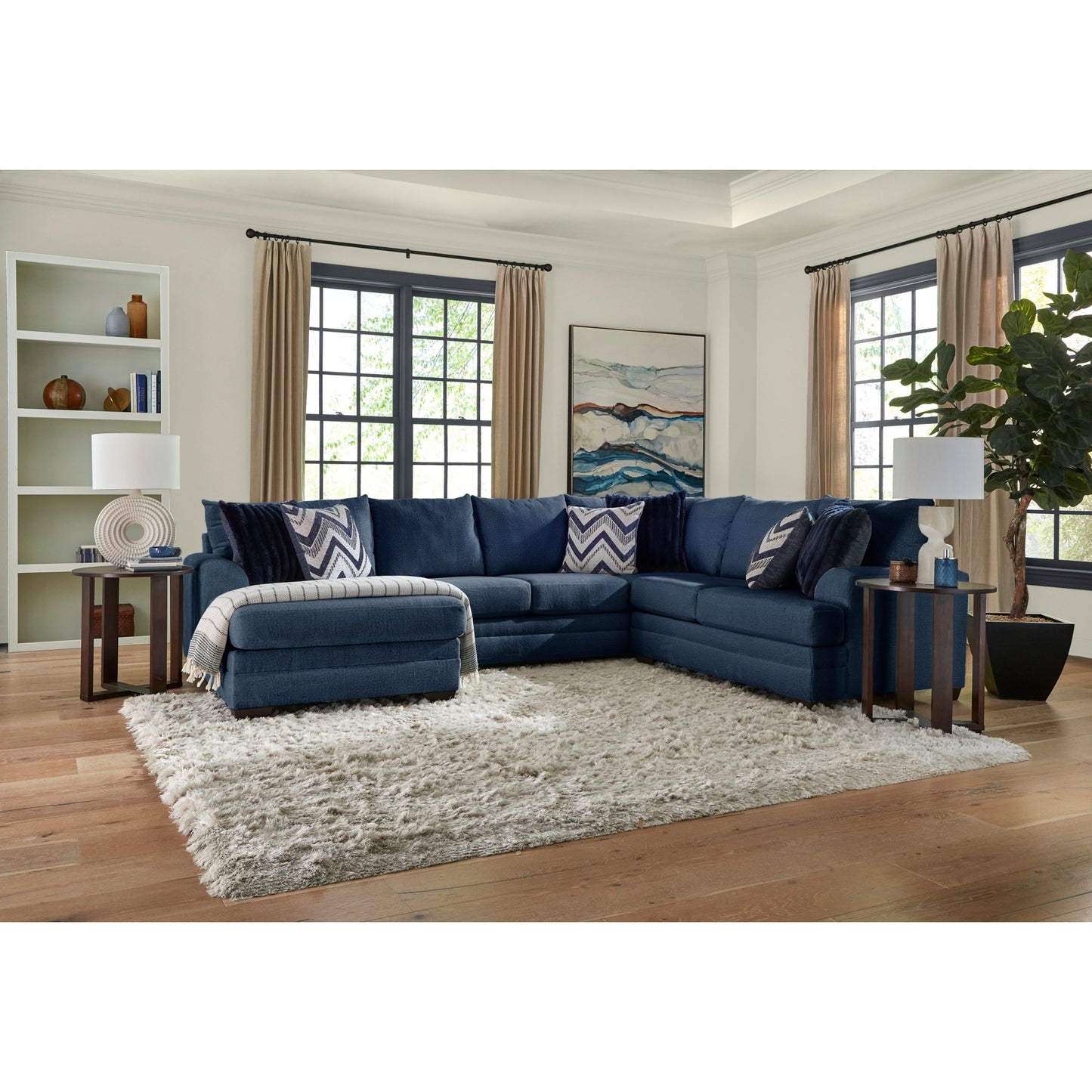 Pippa Navy 3PC Sectional