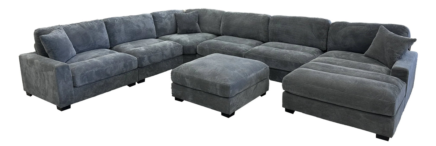 Arizona 6 PC Modular Sectional in Charcoal SUPER SALE